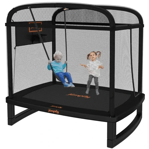 JumpFly 6FT Toddler Trampoline for Kids with Swing